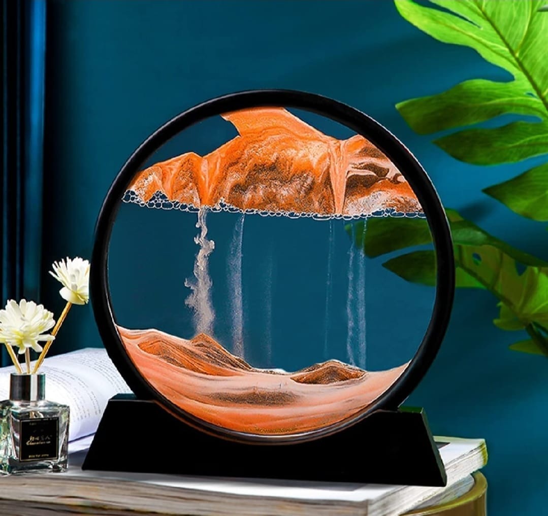 3D Moving Sand Mountain Lamp With Stand